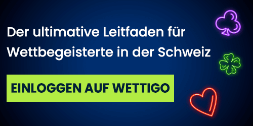 Wettigo Bonus für Wettbegeisterte in der Schweiz mit Login Button